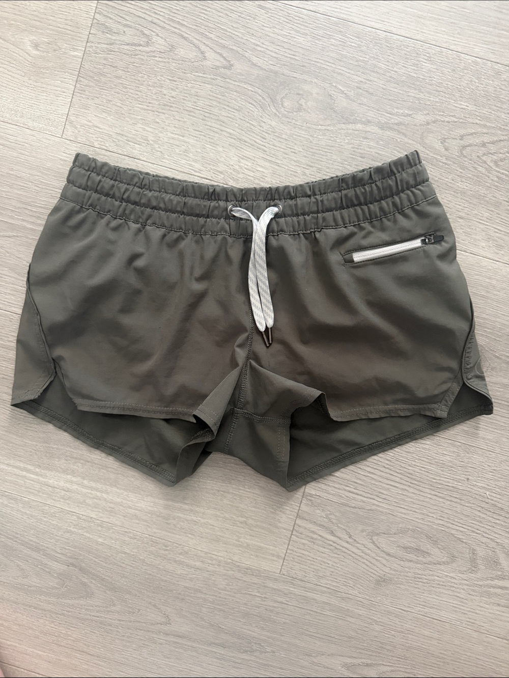Vuori Clementine 1.0 Olive Green Athletic Shorts